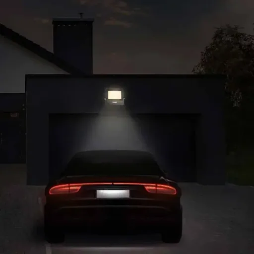 VT-158S LED-Flutlicht mit Sensor - 50 W - 4000 Lm - 3000K - Schwarz