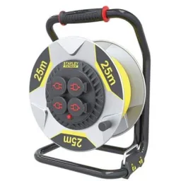 Professionelle Kabeltrommel mit Verdrehschutz - Neopren - 25 M - 3G2.5 - 4 Steckdosen