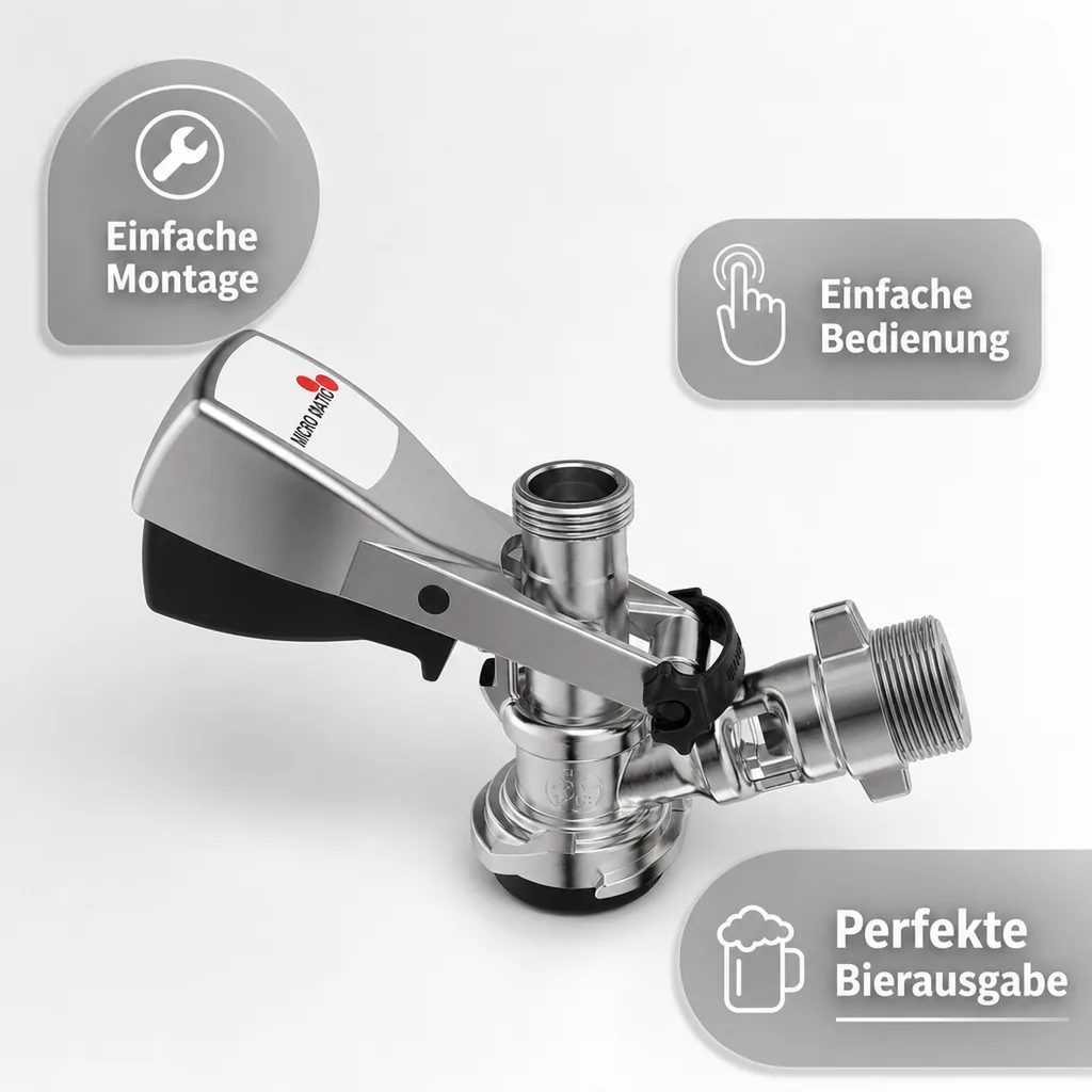 Köpi - Zapfkopf, Keg Anschluss - Micro-Matic, Kelleranstich
