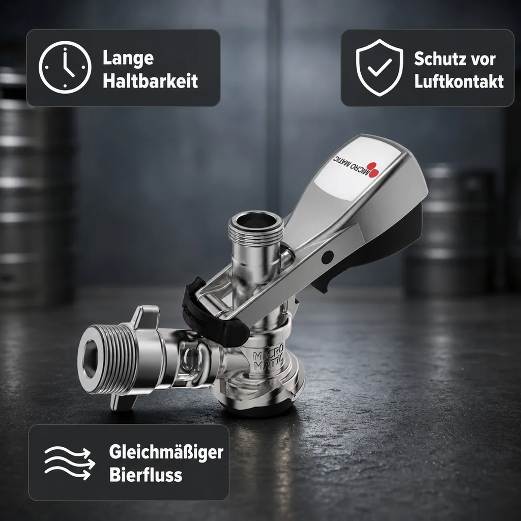 Köpi - Zapfkopf, Keg Anschluss - Micro-Matic, Kelleranstich