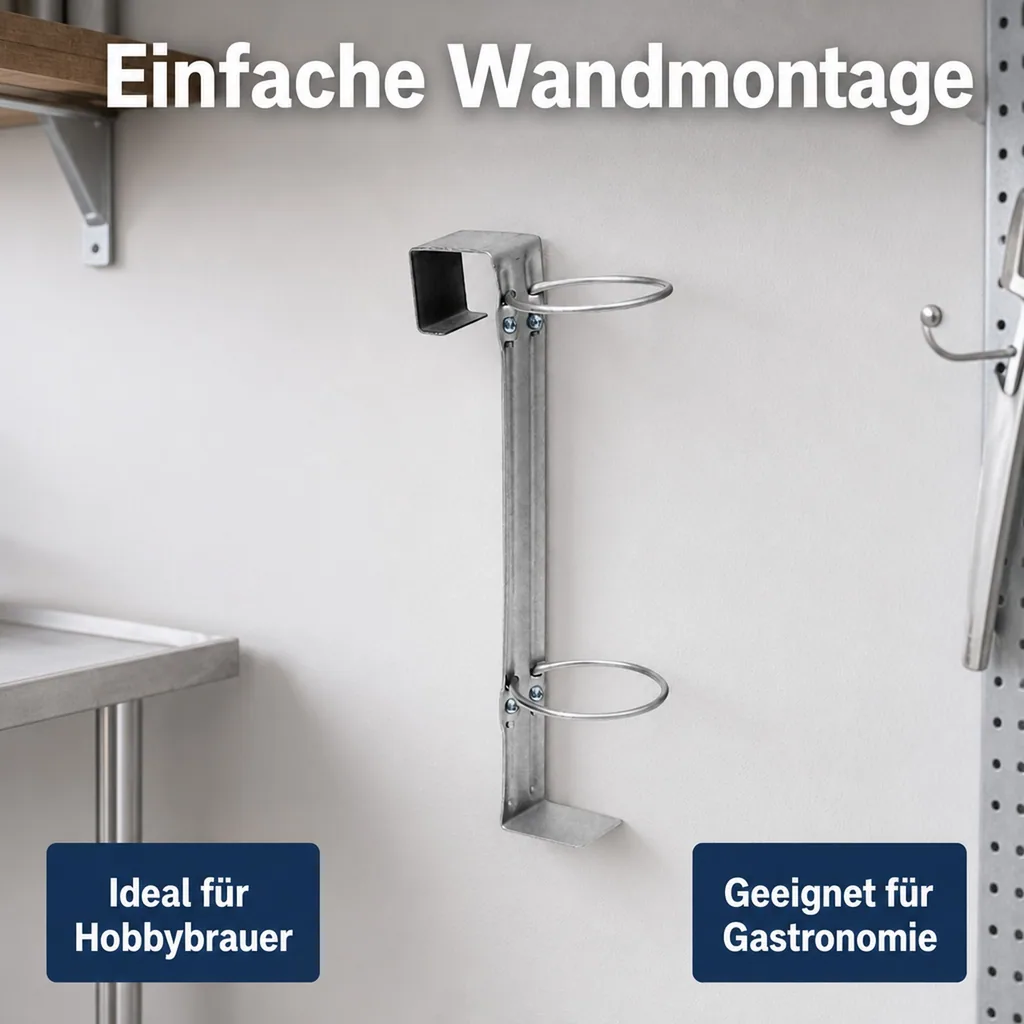 Flaschenständer, Flaschenhalter für CO2 Flasche 0,5 kg
