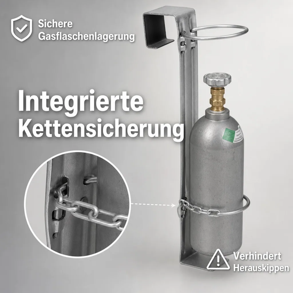 Flaschenständer, Flaschenhalter für CO2 Flasche 0,5 kg