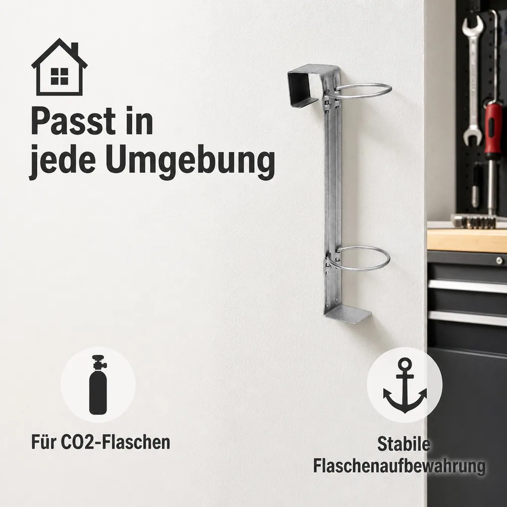 Flaschenständer, Flaschenhalter für CO2 Flasche 0,5 kg