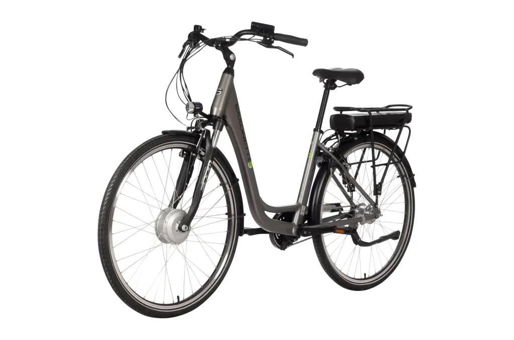 Unisex City E-Bike 28 Zoll, Rahmenhöhe 45 cm, 7-Gang Nabenschaltung, silberfarben, München