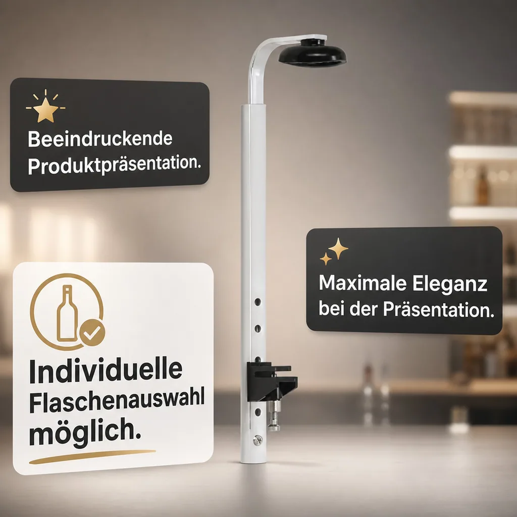 Barbutler für Spirituosenflaschen zur Wandbefestigung - Wandhalterung Flaschen