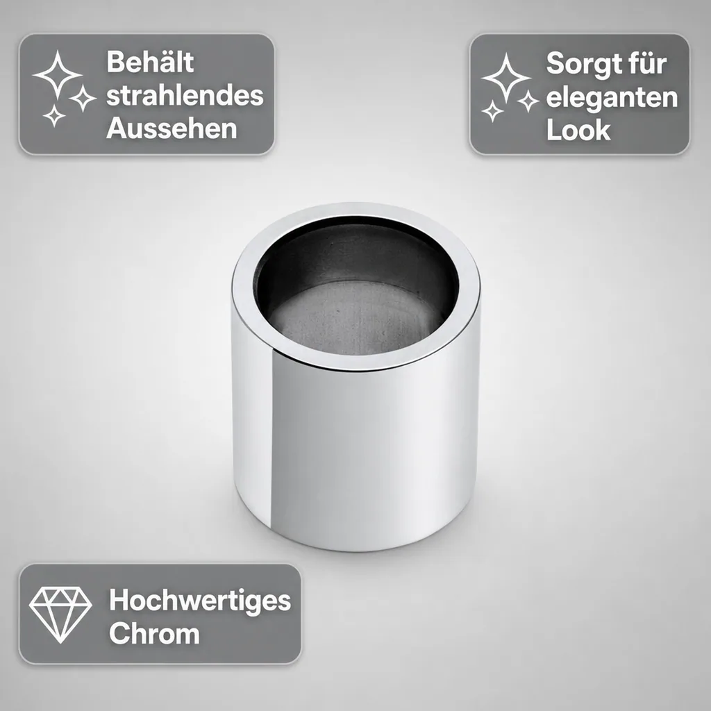 Distanzhülse, Abstandshalter, Abstandshülse - für Schankhahngewinde, 20 mm, Chrom