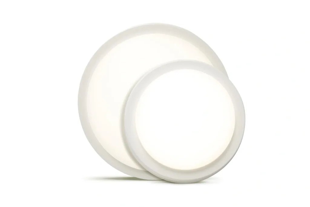 ECO Wand- und Deckenleuchte mit Wechselring in chrom und weiß, 28cm, 17 Watt, IP54