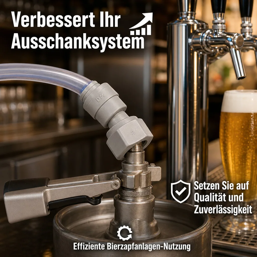Aufschraubverbinder, Steckverbinder mit UN-Innengewinde: 3/8" Schlauch x 1/2-16 UN 