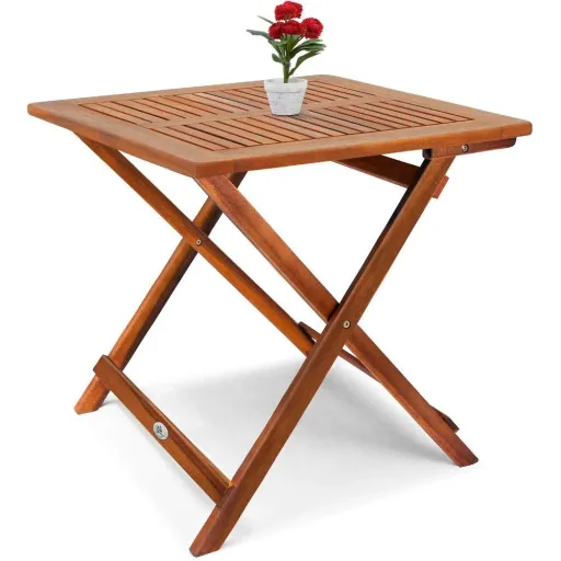 Akazienholz Beistelltisch 70x70x73cm klappbar