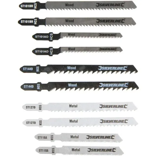 10-teiliges Stichsägeblatt-Set für Holz/Metall