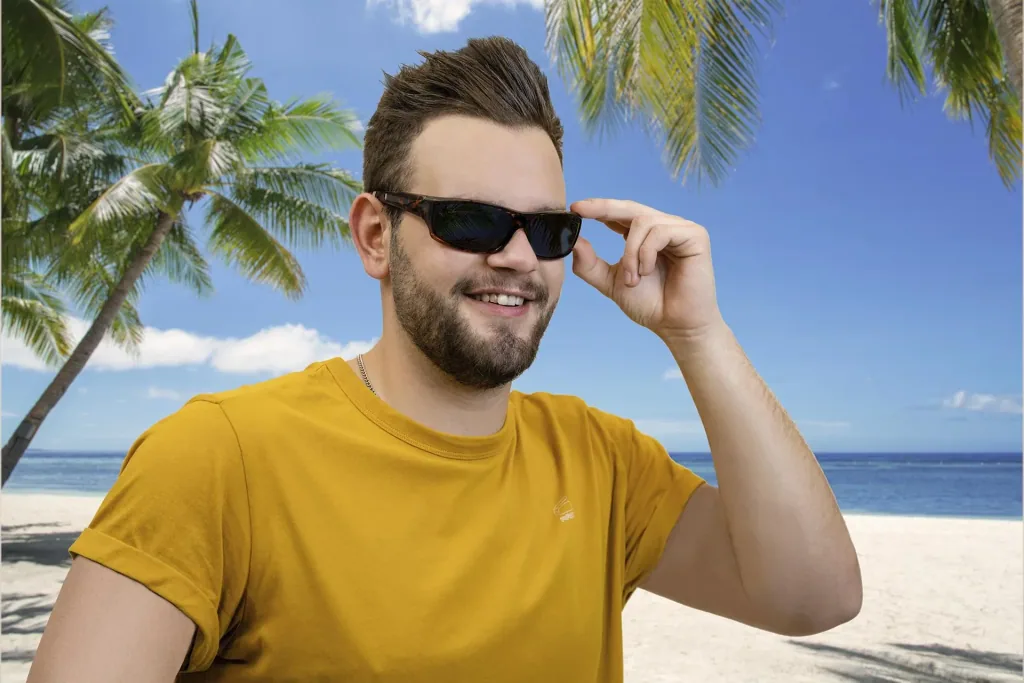 Polarisierte Sonnenbrille, 3er-Set, "HD Polar View", 2 x Schwarz + 1 x Braun/ Hornoptik