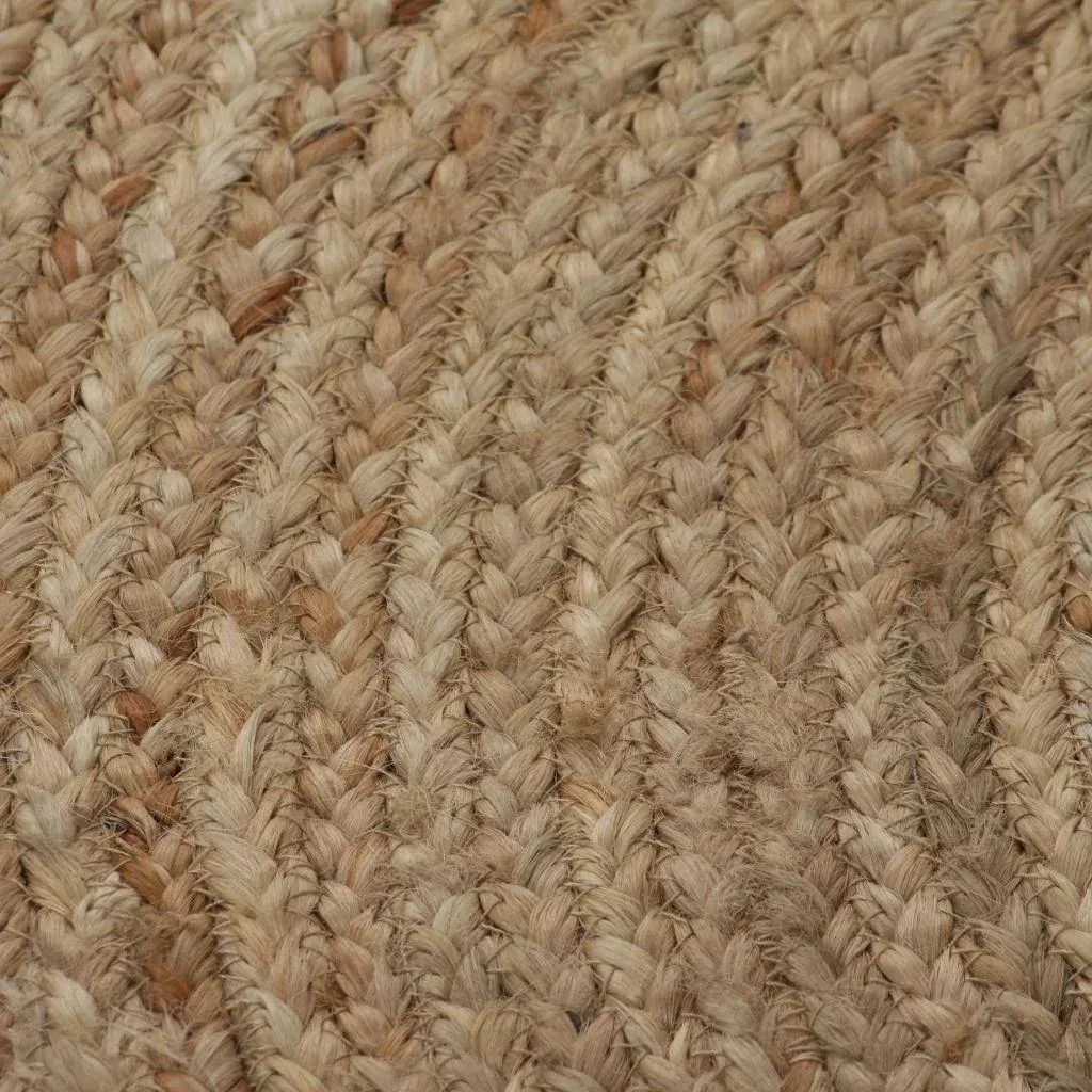Teppich rund 120 cm gewebte Jute