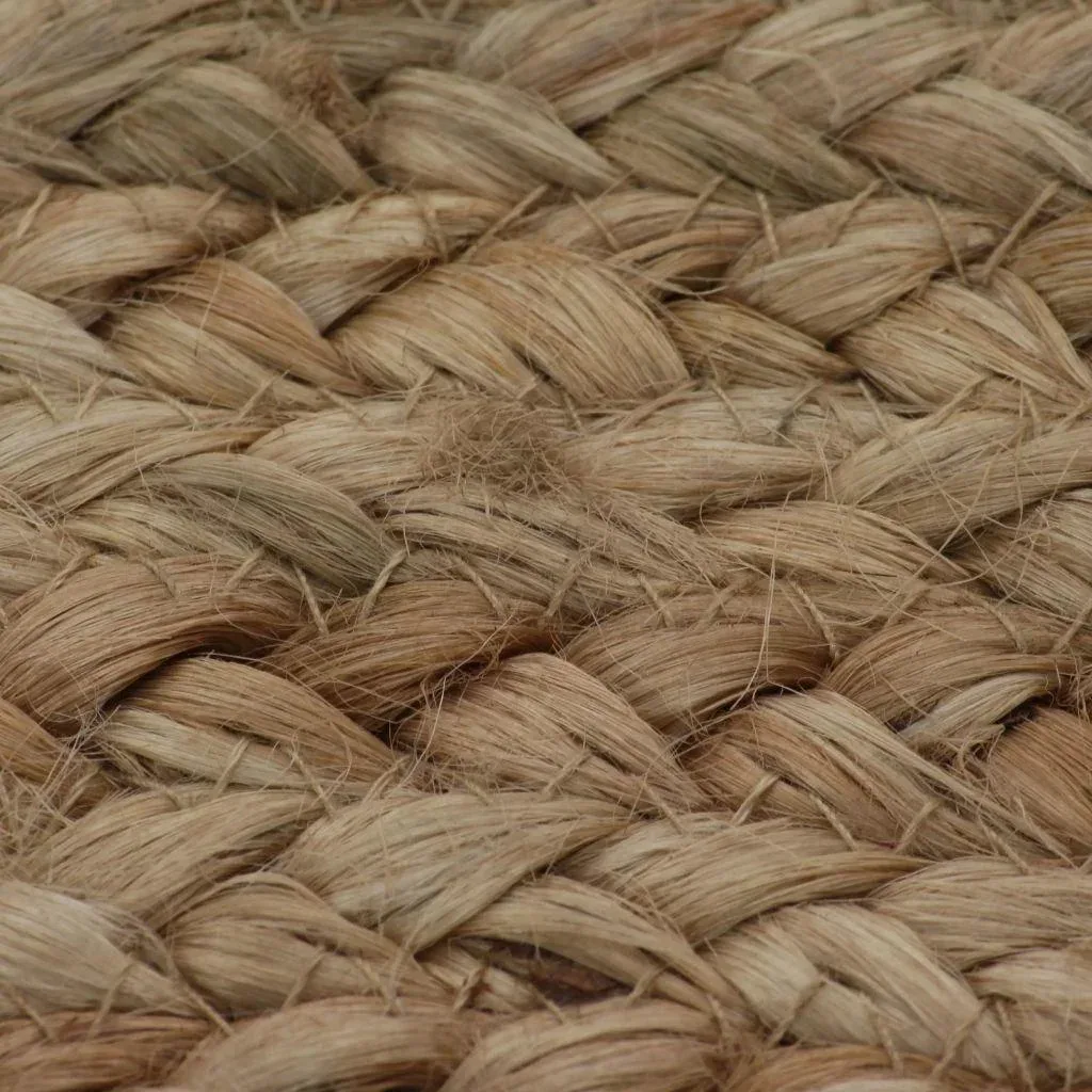 Teppich rund 120 cm gewebte Jute