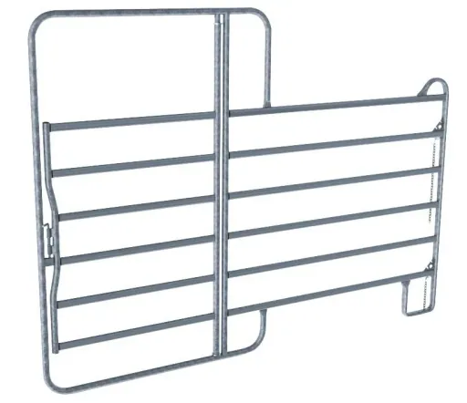 Weidepanel - Zaunelement mit Tor, 2,4 m Länge, Gesamthöhe 2,2 m