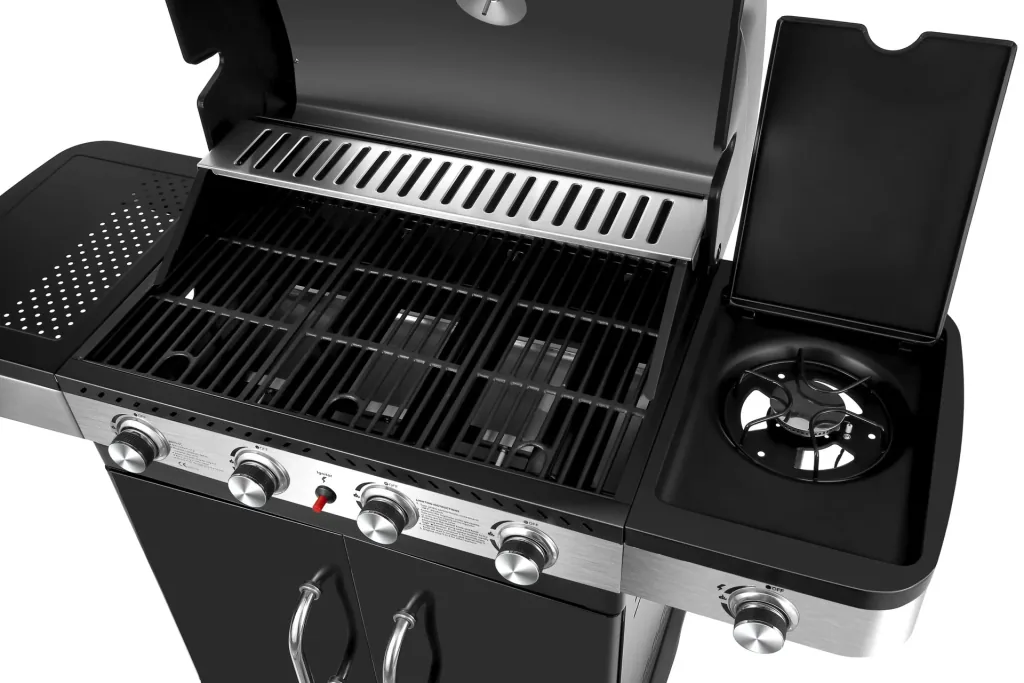 Gasgrill / Grillwagen Burlington 4 Hauptbrenner +1 Seitenbrenner, Grillfäche 70 x 42 cm