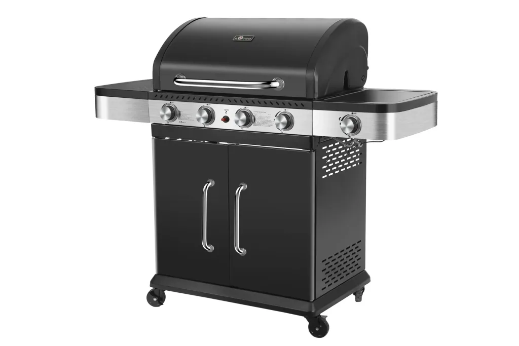 Gasgrill / Grillwagen Burlington 4 Hauptbrenner +1 Seitenbrenner, Grillfäche 70 x 42 cm