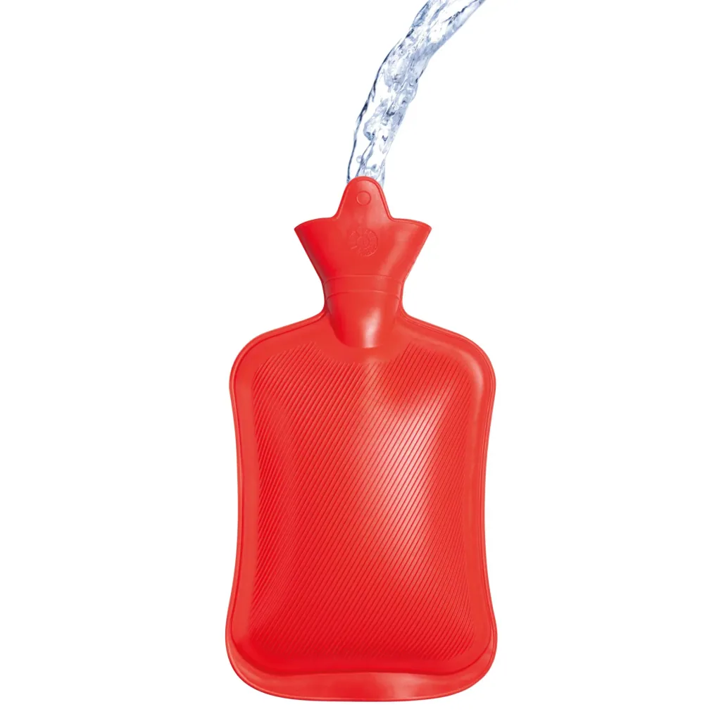 Wärmflasche, Schraubverschluss, 2 Liter, Rot