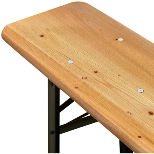 Biertisch und Bank - Holz 1,7m