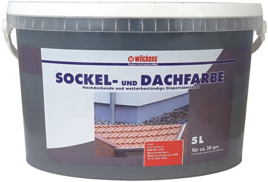 Sockel- und Dachfarbe anthrazit, 5 Liter