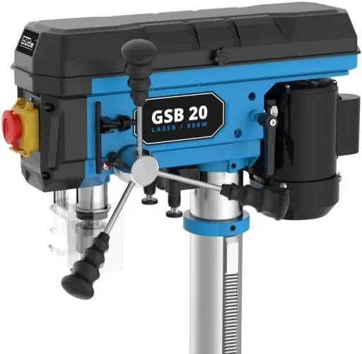 Säulenbohrmaschine Xtra Long GSB 20 mit Laser und Neigung 500W mit Schnellspannfutter B16 - 1-16 mm