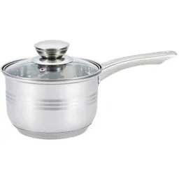 Töpfe und Pfannen - 12 Stück - Rostfreier Stahl - Silber