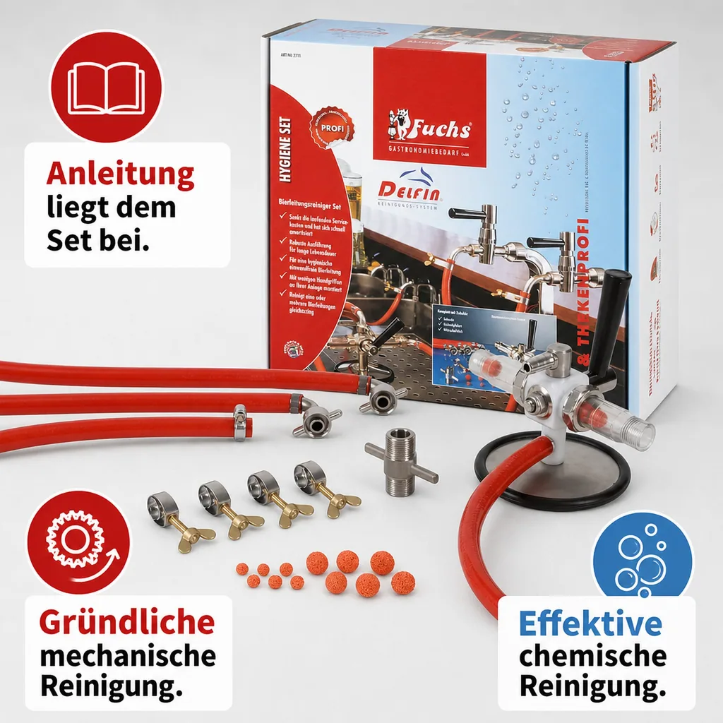 Reinigungsset, Bierleitungsreiniger Set - DELFIN