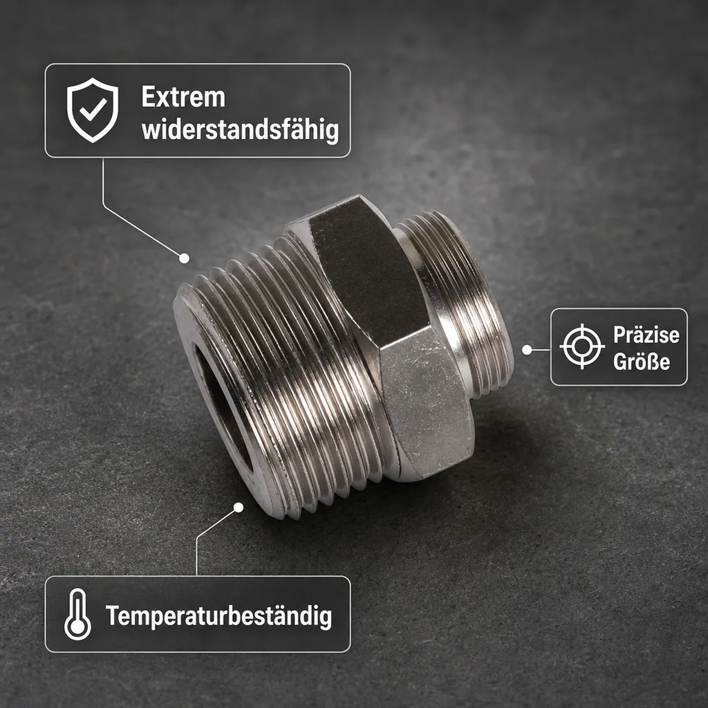 Sechskantmutter 3/4" mit Einstich 14 x 7 für Keg - Verschluss (Hiwi und Micro Matic)