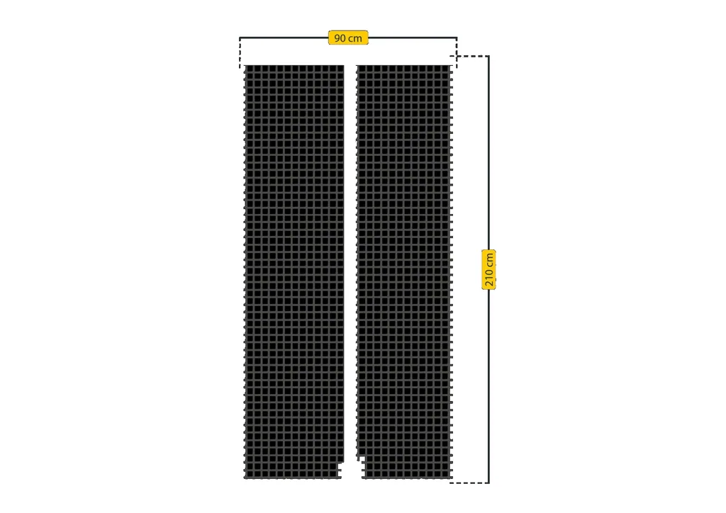 Fliegengitter-Magnetvorhang, 90 x 210 cm, Farbe anthrazit