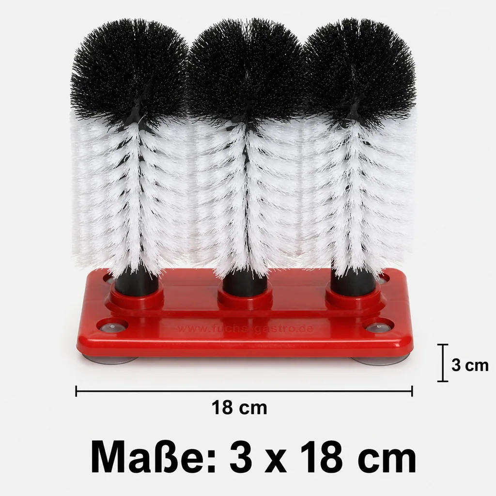 Gläserspülbürste, Gläserspülbürstengarnitur Profis - GR-1 - 3 x 18 cm