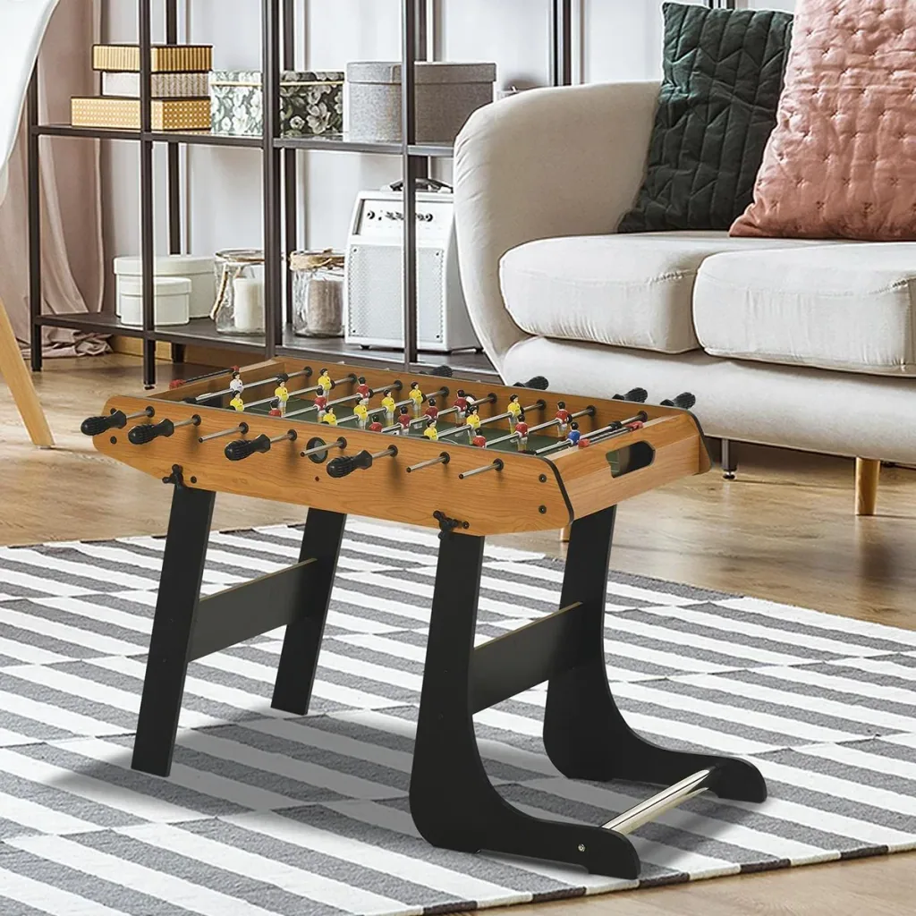 Tischfußball Tischkicker Kickertisch Spielzeug Spieler-Party Fußball Geschenk für 14+ Jungen Zusammenklappabar innen mit