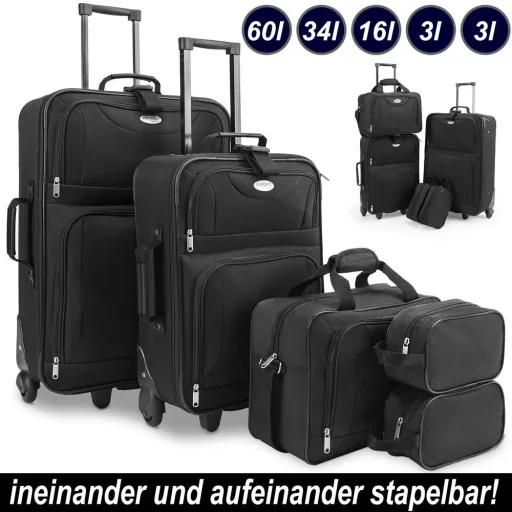 Kofferset 5-teilig schwarz