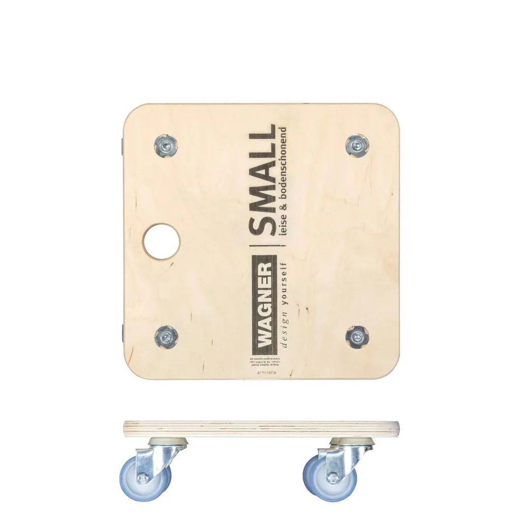 Transporthilfe MM 1353, 29 x 29 x 8,5 cm, softe Rollen Ø 50 mm, Gleitlager, Multiplex Birke FSC®, Tragkraft 250 kg