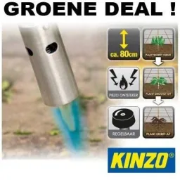 Kinzo Unkrautbrenner-Set mit 6 Gasflaschen und Gasbrenner