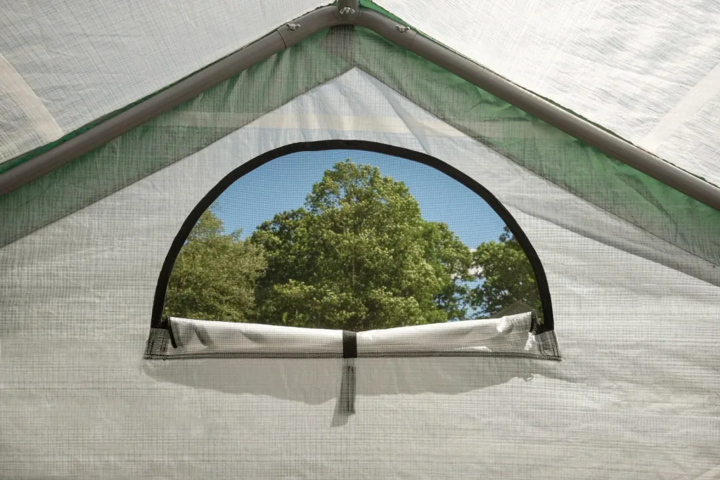 ShelterLogic Gewächshaus 4,32 m² Weiß/Grün, 180×240 cm – Foliengewächshaus mit Aufrolltür, wetterfest