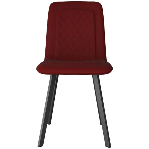 Esszimmerstühle 2 Stück Samt rot