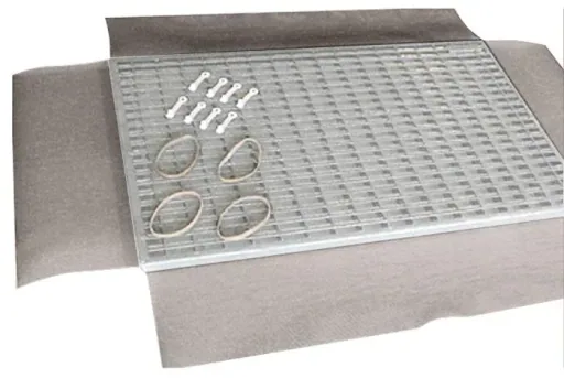 Lichtschacht Schutz-Gewebe aus Fiberglas, für Licht- und Kellerschächte bis max. 50 x 125 cm