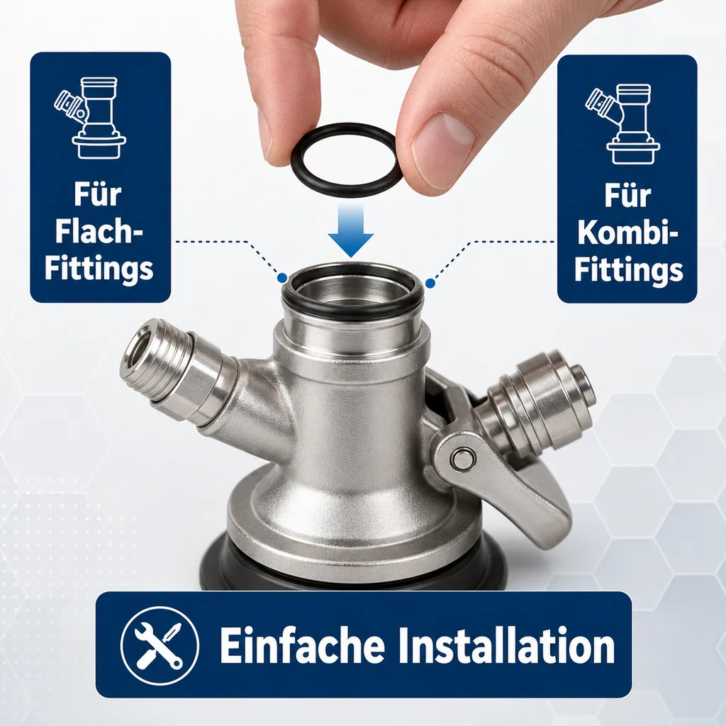 O-Ring, Dichtung für 5/8 Stößel für Keg - Verschluss (Flach- und Kombi-Fitting) (Micro Matic und Hiwi)