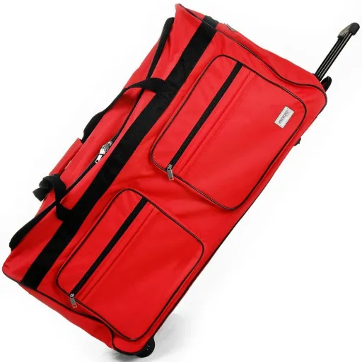 XXL Reisetasche mit Trolleyfunktion rot 160 LITER