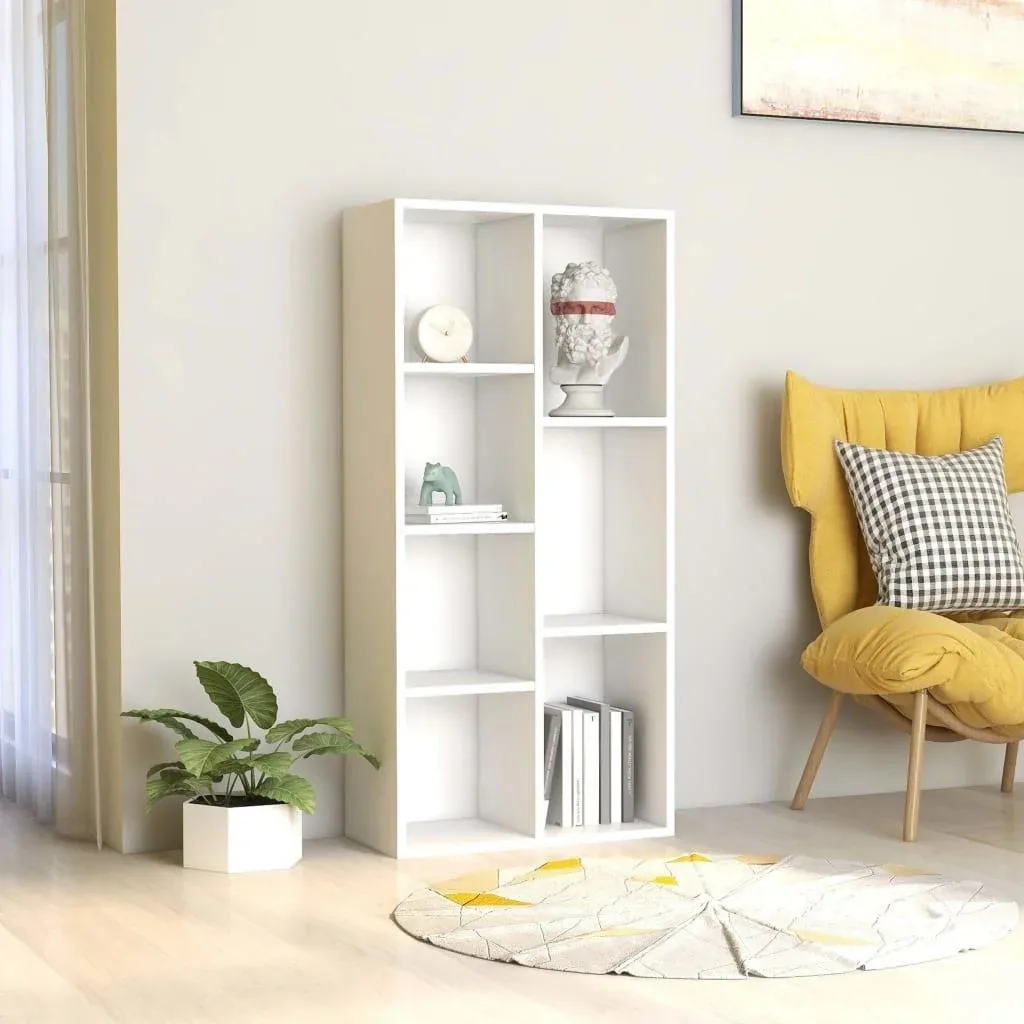 Bücherregal 50x25x106 cm Spanplatte weiß
