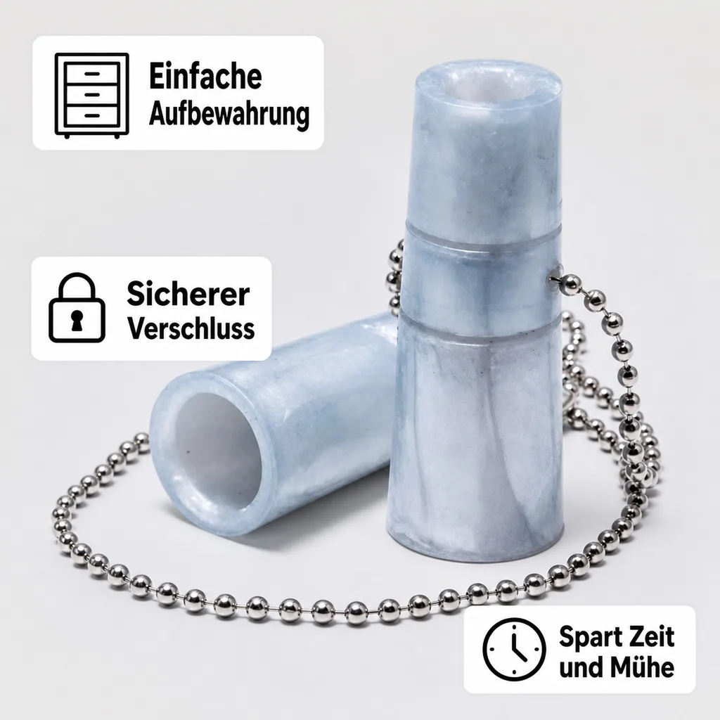 Zapfhahnverschluss für Bierzapfhähne, Farbe: Silber-/silberfarbene Kette