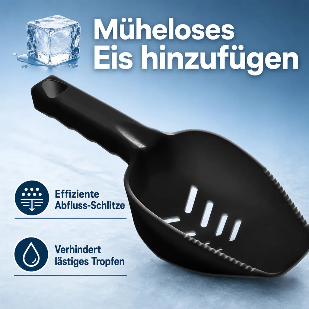Eisschaufel - TOM FOX - Mit Abfluss-Schlitzen & Spülmaschinenfest