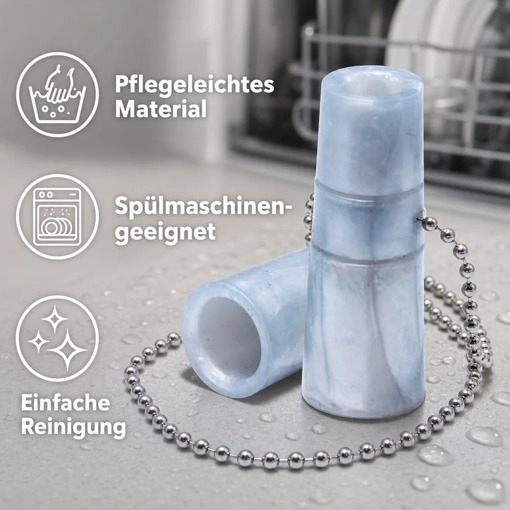 Zapfhahnverschluss für Bierzapfhähne, Farbe: Schwarz-/silberfarbene Kette