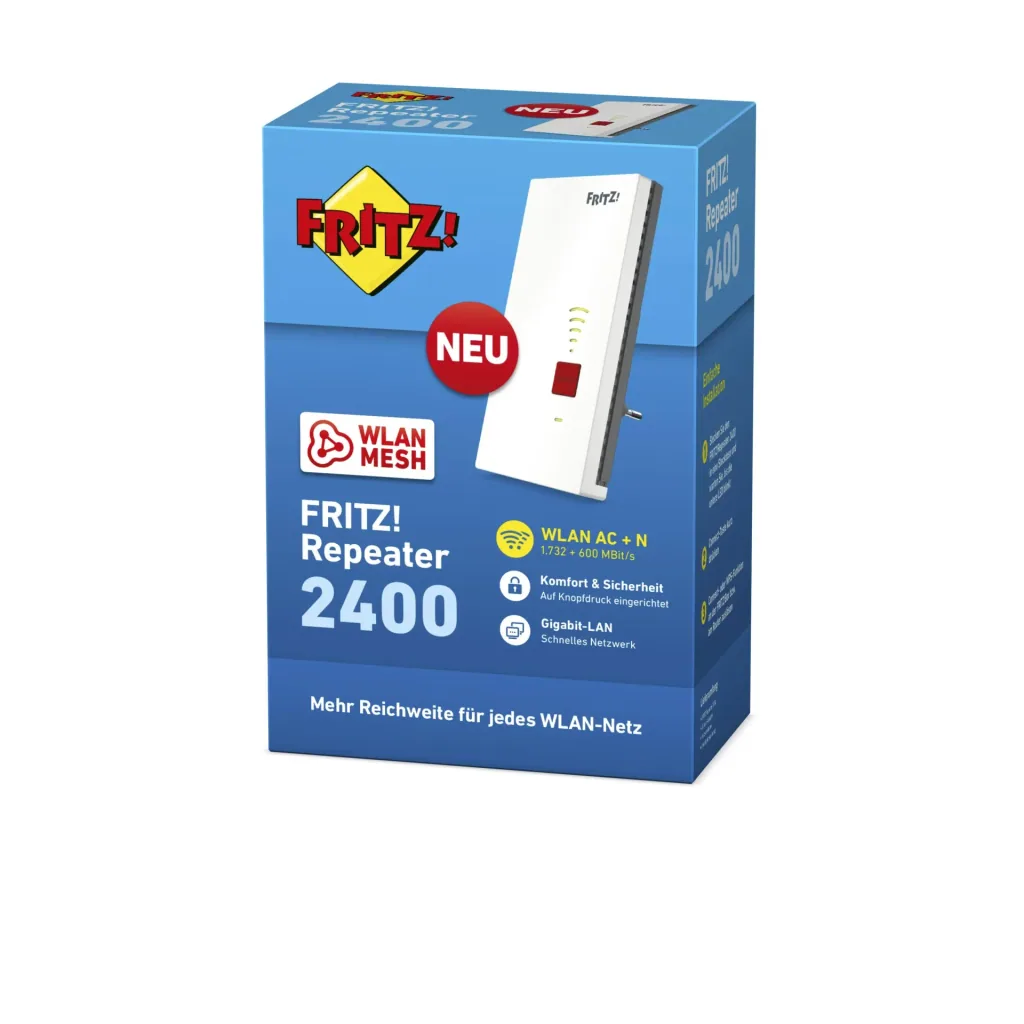 FRITZ!Repeater 2400, Dual-WLAN AC+N, bis zu 2333 Mbit/s