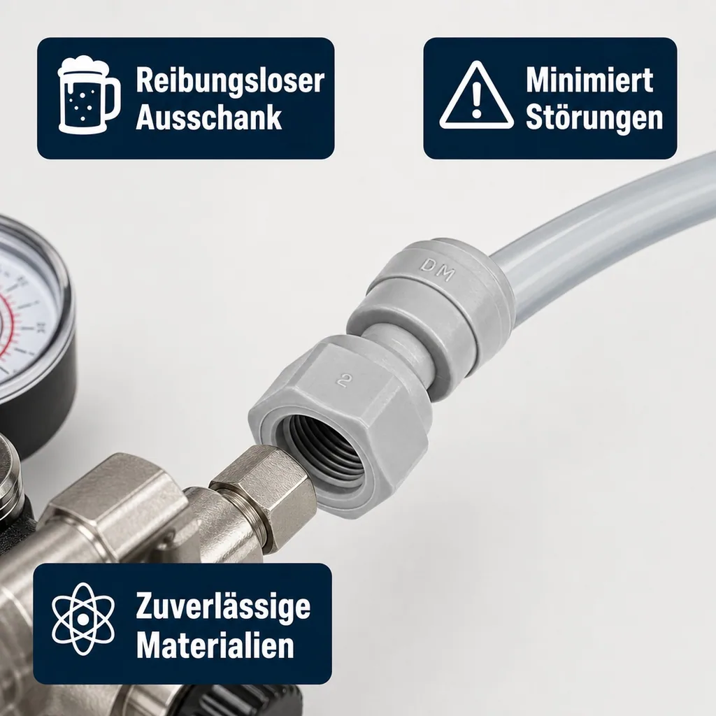 Steckanschluss, Steckverbinder mit UNF-Innengewinde 3/8" Schlauch x 7/16-20 UNF