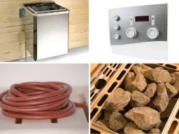Technikpaket für Saunahaus Serie 533, 9,0 KW Ofen mit Anschlußkabel und Steuergerät