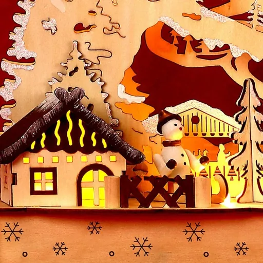 LED-Kerzenbogen - Kerzenständer - Weihnachten - Holz