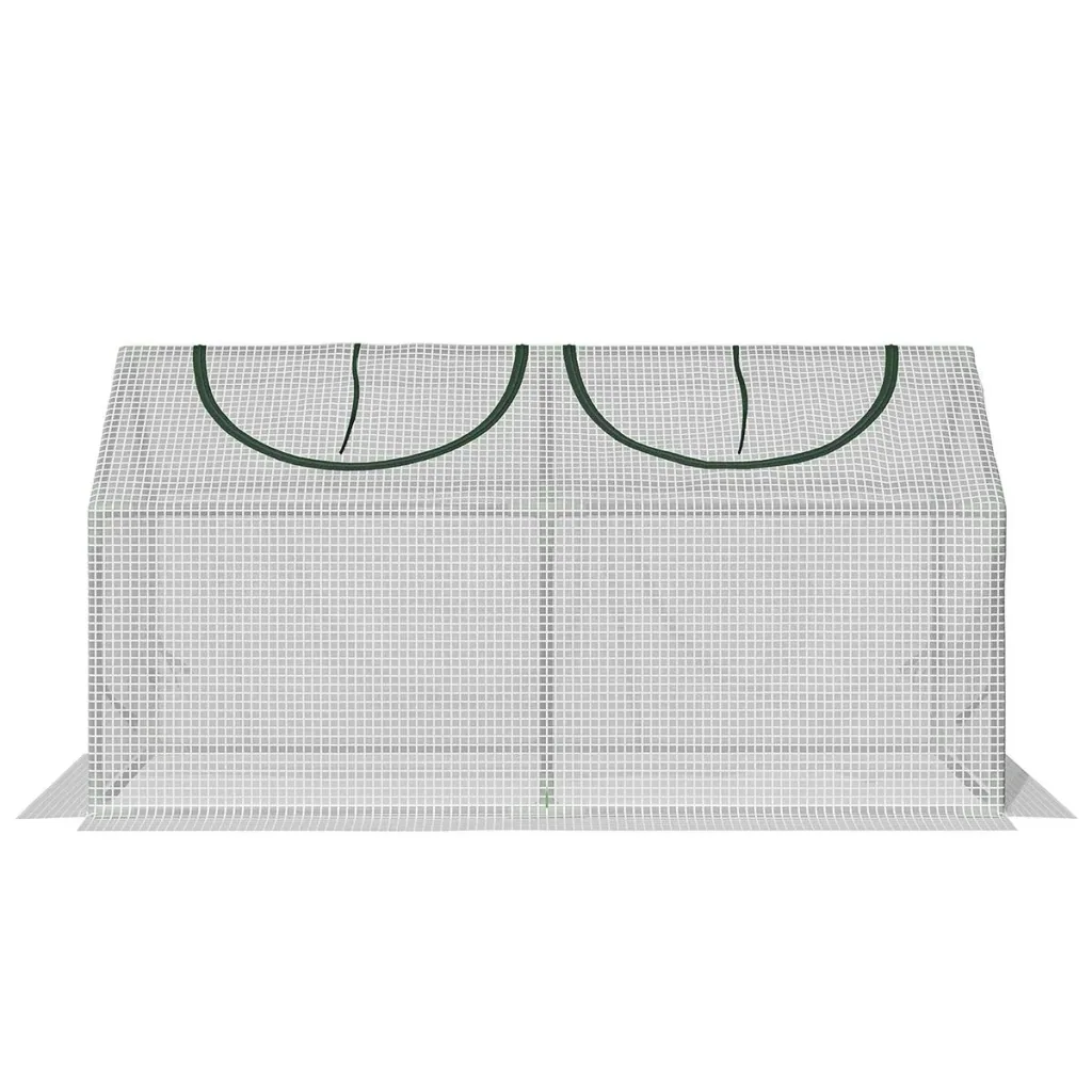 Poly-Gewächshaus mit Fenster PE-Gewächshaus Tomatenhaus Kühlrahmen 119 x 60 x 60 cm weiß