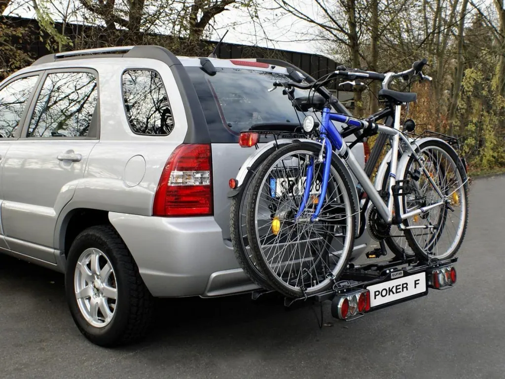 Fahrradträger für Anhängerkupplung "Poker-F" - abklappbar