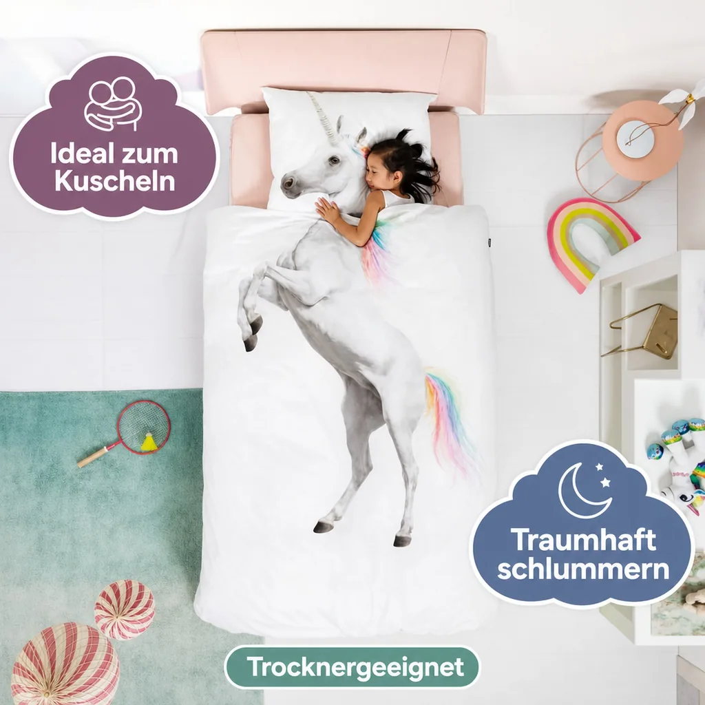 Snurk Bettwäsche Einhorn 135 x 200