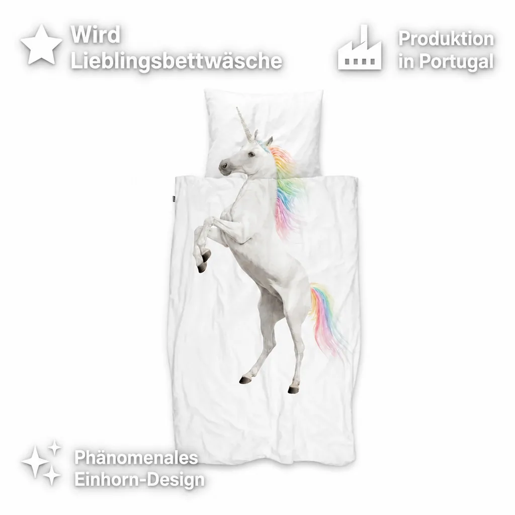 Snurk Bettwäsche Einhorn 135 x 200